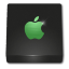Disc Black Green Icon 64x64 png